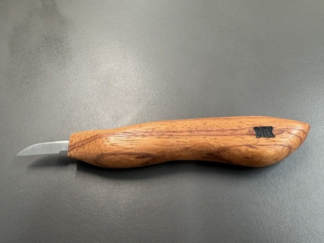 Curvy - Red Zebra - 1" carving knife side view