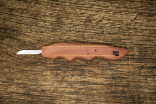 Finger Groove Handle Carving Knife
