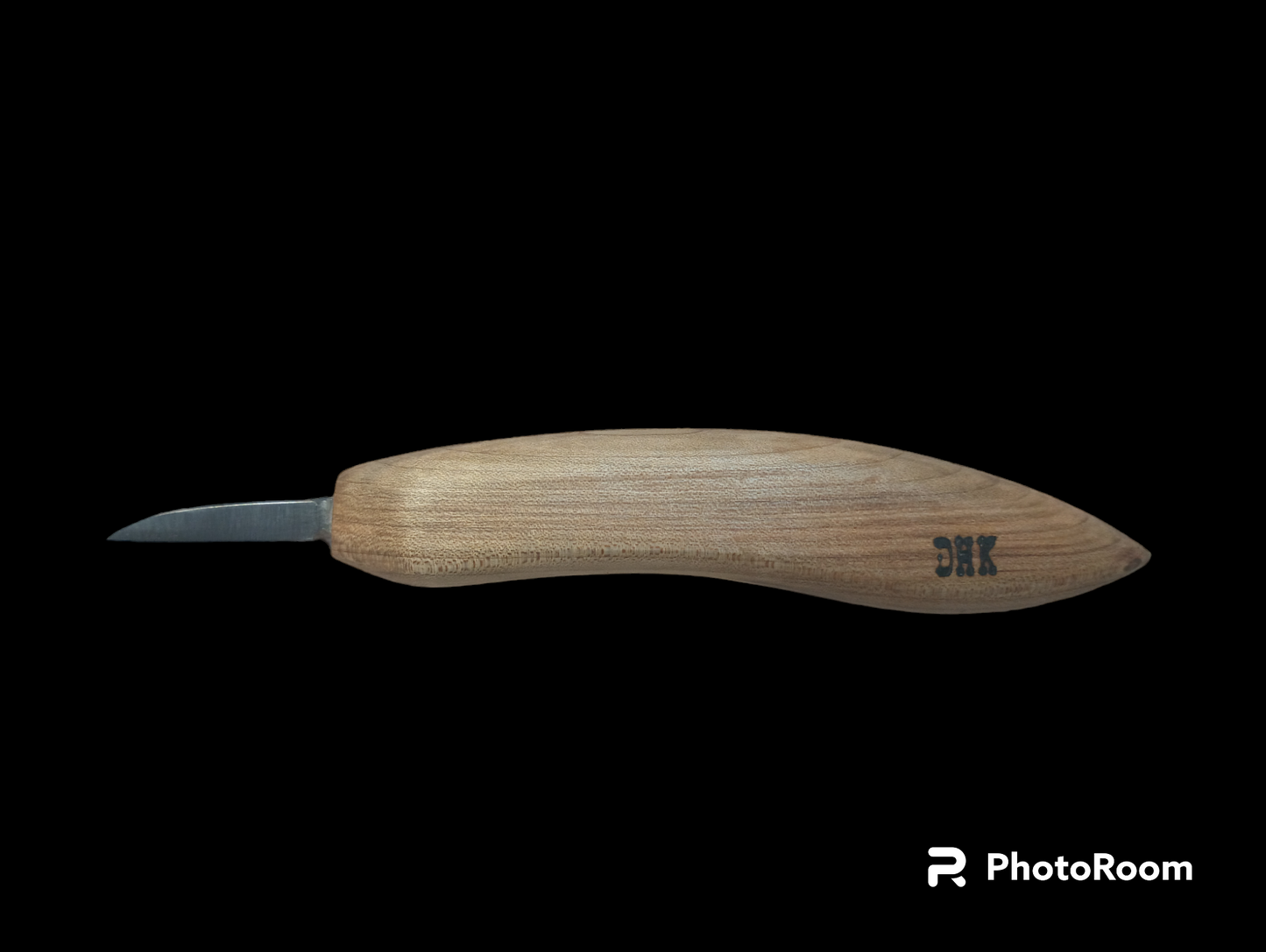 Deep Holler Carving Knife- 1 1/2 FLAT GRIND- A  HANDLE